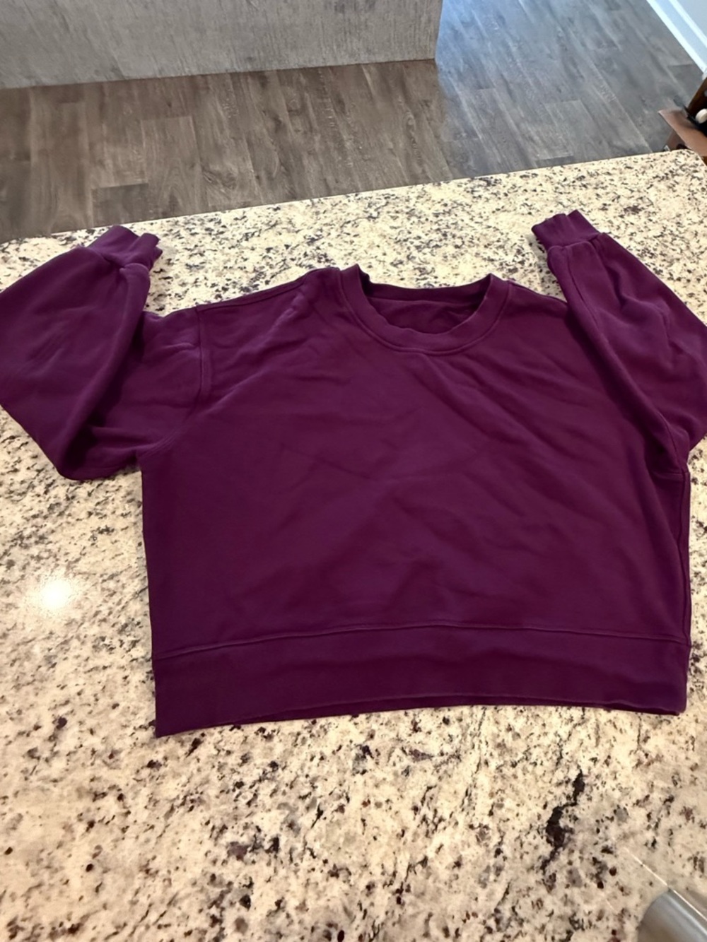 Lululemon Perfectly Oversized Cropped Crew Size 10 Relaxed Fit